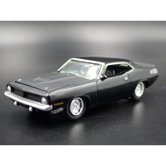 (Open Box) 1970 70 PLYMOUTH AAR CUDA BLACK 1:64 SCALE COLLECTIBLE DIECAST MODEL CAR
