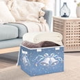 thumbnail image 5 of Storage Box With Lid 16.5x12.6x11.8In Lidded Home Storage Bins Foldable Stacked Household Storage Box Silver Bell, 5 of 7