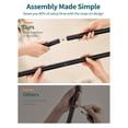 thumbnail image 6 of Sakugi Clothes Rack with Double Hanging Rods and Bottom Shelf, Rolling Metal Garment Rack for Bedroom Closet Storage, 38.5" x 16.9" x 58.5", Black, 6 of 9