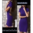 thumbnail image 4 of Sweeteibabe V20 Robe de Cocktail/clubwear/barbecue Mini Violette S, 4 of 5