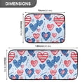 thumbnail image 4 of Dailycode 2 Pcs Kitchen Rug Set Non Slip Absorbent Soft Floor Mats for Kitchen Bathroom American Flag Heart 19.7"x27.6"+19.7"x47.2", 4 of 7