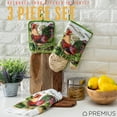 thumbnail image 3 of PREMIUS 3 Piece Printed Kitchen Linen Set, Rooster, 1 Cotton Towel, 1 Pot Holder, 1 Oven Mitt, 3 of 4