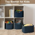 thumbnail image 6 of Storage Baskets for Organizing, Woven Decorative Baskets for Shelves - Books, Towels, and Clothes, Cotton Rope Toy Storage Bins, 12.7''Lx9''Wx7.8''H, Pack of 4, Blue, 6 of 14