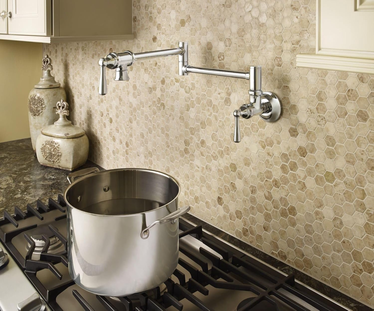 Moen S664 Traditional Pot Filler with Dual Shut-offs