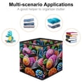 thumbnail image 2 of Snail Foldable Storage Basket with Handle, 10.8"x10.5"x10.6" Large Capacity Cube Organizer Storage Containers, 2 of 6