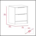 thumbnail image 3 of Modern Nightstand 19" H, Two Drawers, Light Gray, 3 of 3