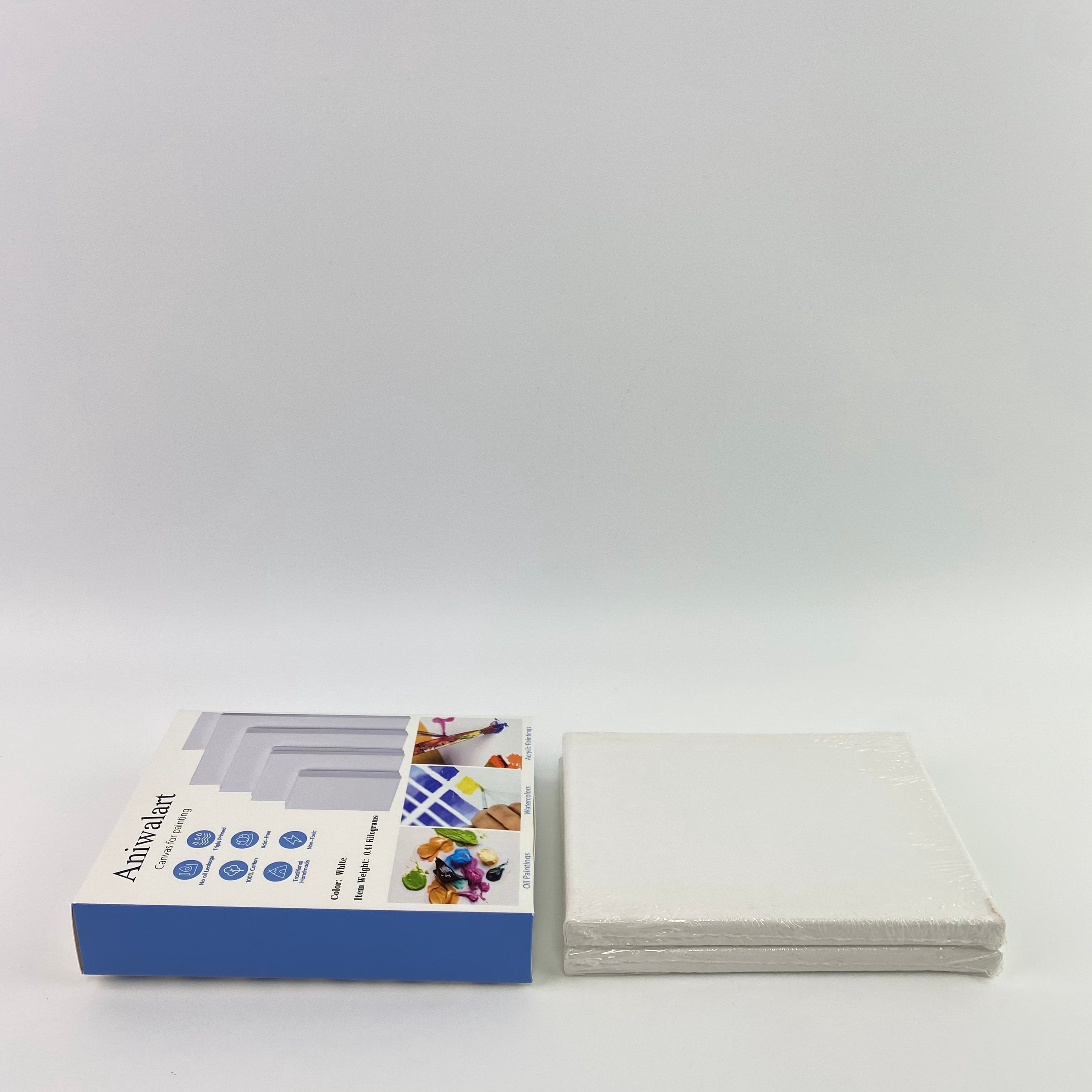 Aniwalart Canvas for painting,Canvas Boards for Painting Bulk,Art Novices Blank Canvas Panels, Gesso Primed 100% Cotton for Acrylic Oil Watercolor Tempera Paint