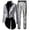 Silver, variant on Men's Sequin Blazer Retro Dress Top and Pants Set Metallic Slim Suit 2 Piece Disco Prom Shiny Outfit Wedding Party Banquet Fashion Jacket Pant