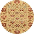 thumbnail image 1 of Ahgly Company Indoor Round Abstract Orange Abstract Area Rugs, 3' Round, 1 of 6