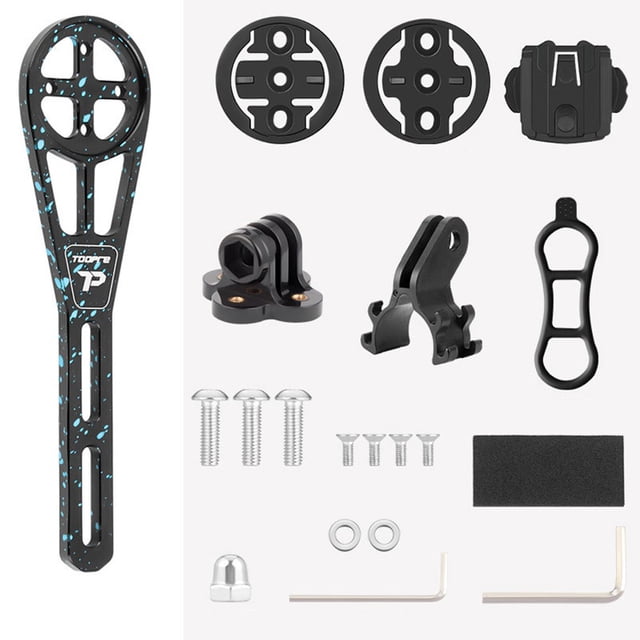 GLFILL Bike Computer Mount Aluminum Alloy Bike Extension Computer Bracket Light Stand black blue
