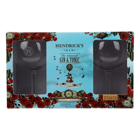 Ginebra Hendrick's 750 ml + 2 copas