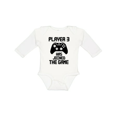

Inktastic Player 3 Has Joined the Game Gift Baby Boy or Baby Girl Long Sleeve Bodysuit