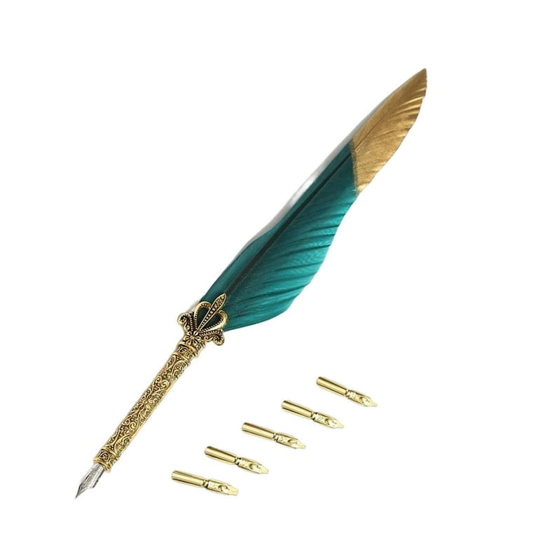 Green Turkey Feather Quill Pen – Objets d'Art & Spirit
