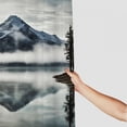 thumbnail image 3 of Fenyluxe Mountain Lake Fog Print Shower Curtain Set with Hooks, Polyester Fabric Background Curtain for Showers and Bathtubs, Washable Shower Curtain 60x72, 3 of 7