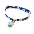 thumbnail image 6 of Pet Collar - Adjustable Buckle - Comfortable Easy to Wear - Cute Floral Pattern Decorative Polyester - Dog Jewelry Necklace with Bell Flower Decoration - Daily Wear, 6 of 8