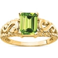 thumbnail image 1 of 14K Yellow Gold 8X6mm Emerald Cut Peridot Ring (Size 6) Made In United States y4677pe, 1 of 5