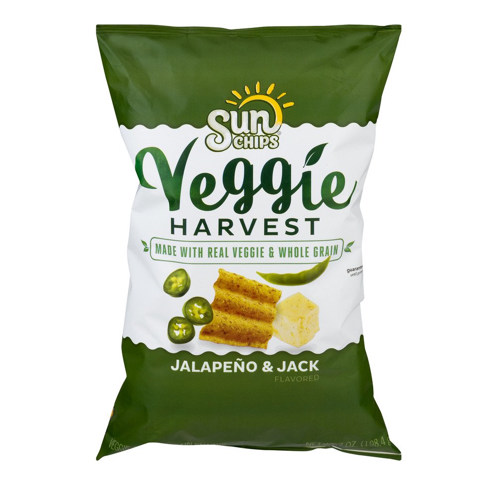 Sun Chips Veggie Jalapeno & Jack Harvest Chips, 7 Oz.