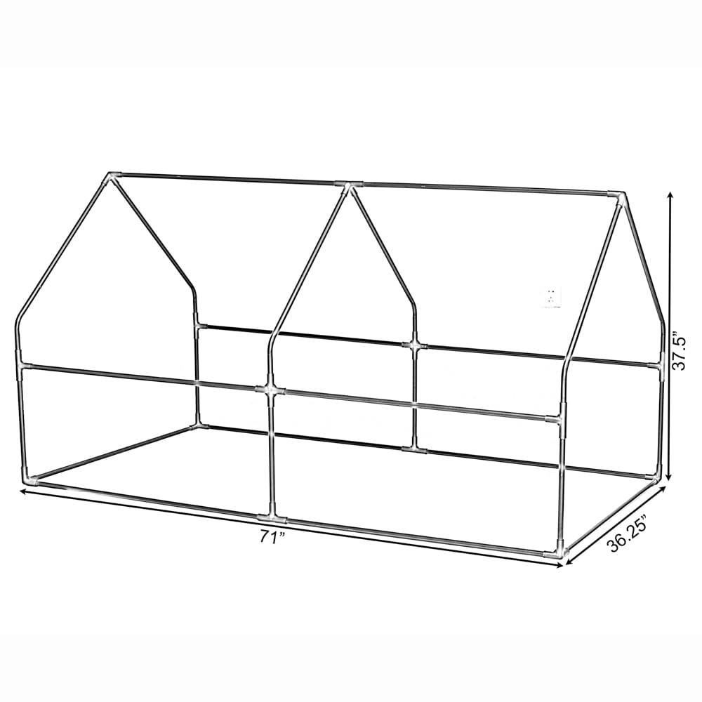 Green Outdoor Waterproof Portable Plant Greenhouse with 2 Clear Zippered Windows, Medium