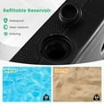 thumbnail image 4 of Gymax Patio Umbrella Base w/ 4 Universal Wheels 2 Receivers Square Pole Stand Outdoor, 4 of 9
