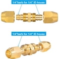 thumbnail image 2 of HAHDAXIA 2 Pcs Raccord d'Air Réutilisable en Laiton Massif pour Boyau ID de 1/4 Po, Raccord de Réparation de Boyau en Flexeel (Lot de 4 Boyaux 1/4 Po), 2 of 7