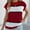 Wine, variant on Womens Tank Tops Fashion Striped Print Crew Neck Basic Tight T Shirts Leisure Loose Fit Sleeveless Standard Straps Summer Tops