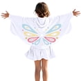 thumbnail image 2 of OGLCCG Girls' Butterfly Swim Cover Up Hooded Terry Zip-Up Bathing Towel Suit Wrap with Pockets Beach Pool Clothes Size 4-15, 2 of 8