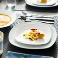 thumbnail image 3 of MALACASA, Series Elisa, 36-Piece Porcelain Dinnerware Set, Ivory White Dinner Set, Service for 12, 3 of 8