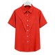 thumbnail image 5 of Camisas de Manga Larga para las Mujeres Suelto Ajuste Solapa Botón de Manga Corta Blusa de Túnica, Suaves Camisas de Manga Larga para las Mujeres Bajo Scrubs Desgaste de Verano Casual, 5 of 7