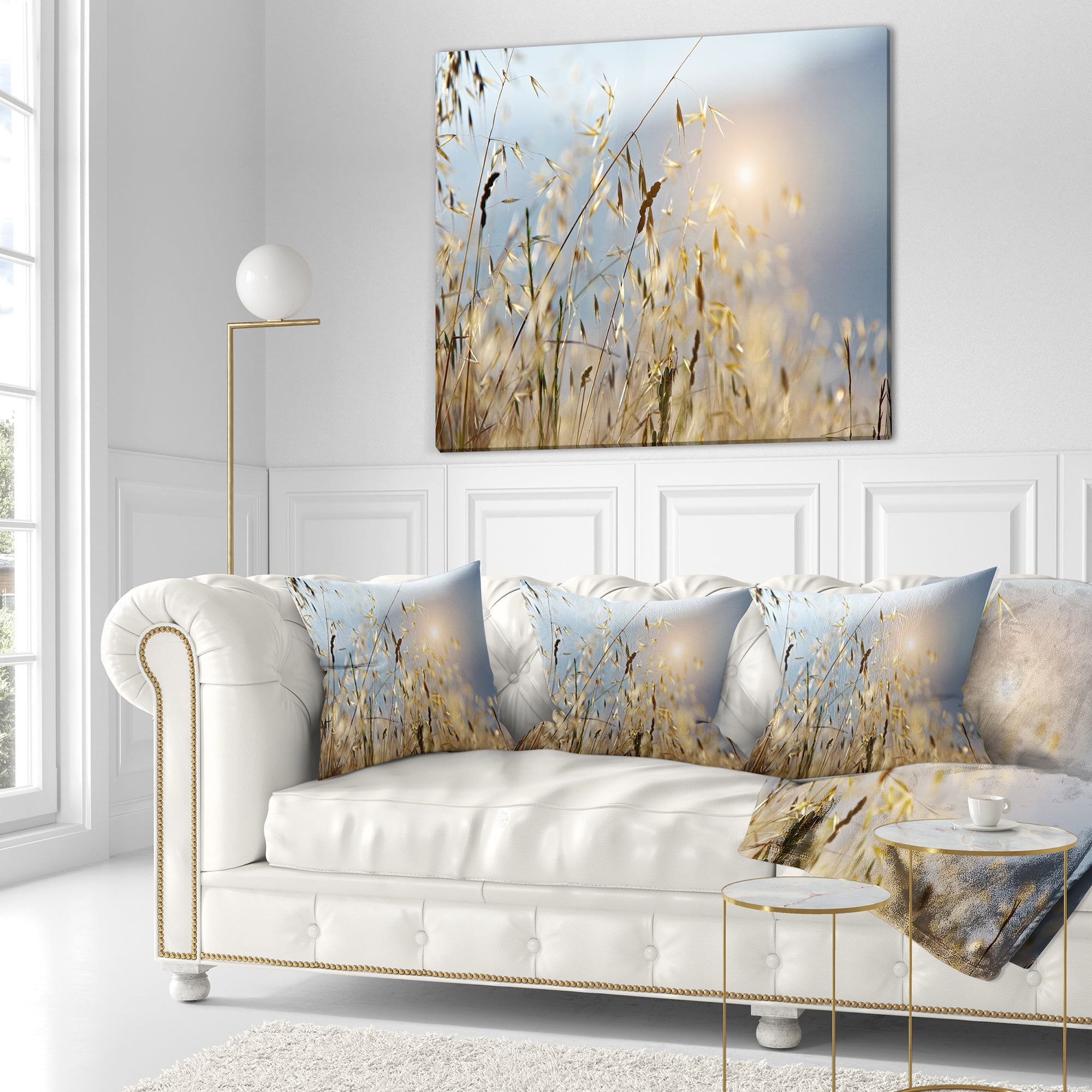 Designart Typical Tuscany Sunset Italy - Landscape Printed Throw Pillow - 18x18