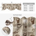 thumbnail image 6 of Coffee Tie Up Valance Curtains for Windows, Kitchen Curtains Window Treatments, Beige Farmhouse Retro Beans Latte Tea Cup Funny Short Window Shades Valances for Bedroom Bathroom Cafe 42"x12", 6 of 8