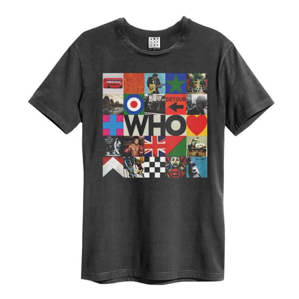 Amplified - Camiseta By The Who The Who para Adultos Unisex (Carbón)