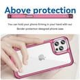 thumbnail image 4 of TECH CIRCLE with iPhone 11 pro case,Anti-Scratch,Non-Yellowing,Shock Absorption,Reinforced Corner,PMMA+TPU for iPhone 12 Pro 6.7 inch,Rose, 4 of 8