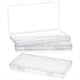 thumbnail image 1 of Paquete de 3 Mini Cajas de Plástico Transparente para Almacenamiento, Organizador Rectangular Pequeño Vacío con Tapa Abatible para Recoger Cuentas., 1 of 5