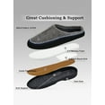 thumbnail image 4 of DL Memory Foam House Slippers for Men Indoor, Comfy Slip On Warm Winter Mens Bedroom Slippers, 4 of 7