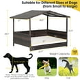 thumbnail image 3 of Demi Bonn 38" Pet Dog Bed Furniture with Provide Pet Mat, Outdoor PE Wicker Dog House for Cat and Dog with Waterproof Roof Kennel, Brown+White, 3 of 8