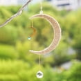 thumbnail image 2 of Crystal Dream Catcher Moon Sun Catcher Hanging Decoration Rainbow Sun Catcher Prism Crystal Moon Ornament for Window Patio Garden, 2 of 5