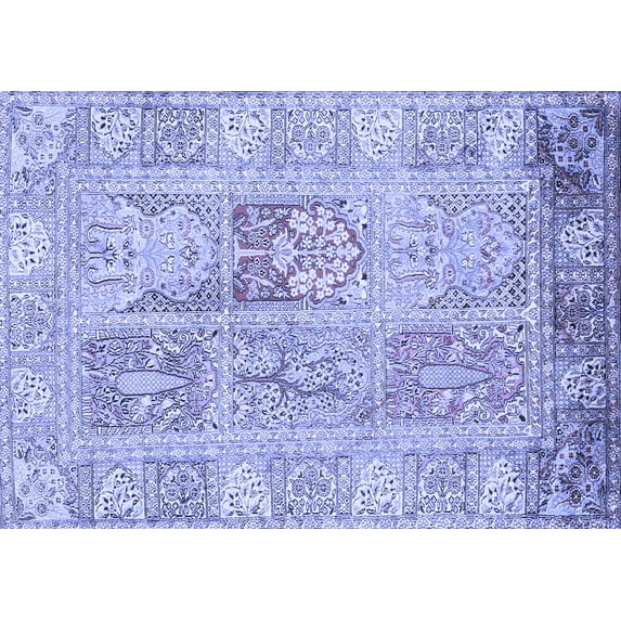 Ahgly Company Indoor Rectangle Persian Blue Traditional Area Rugs, 7' x 10'