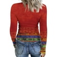 thumbnail image 4 of Knit Tops for Women Long Sleeve Stretch Ribbed T-Shirt Casual Slim Fit Trendy Tops, 4 of 5
