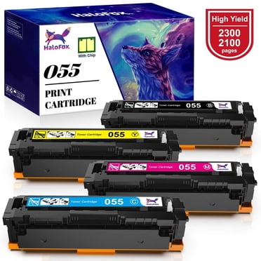 CRG-055 055 Toner Cartridge Compatible for Canon Cartridge 055 CRG 055 CRG-055 Canon imageCLASS MF741CDW MF743Cdw imageCLASS LBP664CX (Black, Cyan, Magenta, Yellow, 4-Pack)