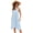 Blue, variant on Fiophy Women's 100% Linen Sleeveless V Neck Halter High Low Midi Dresses with Pockets Summer Casual Beach Flowy Dresses, Black, L