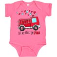thumbnail image 3 of Inktastic Set My Heart on Fire Valentine Fire Truck with Hearts Boys or Girls Baby Bodysuit, 3 of 5