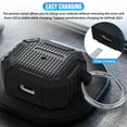 thumbnail image 3 of TSV Case Cover Compatible with AirPods 3, Protective Case Skin with Secure Lock Fit for Airpods 3rd Generation Charging, Front LED Visible, Black, 3 of 9