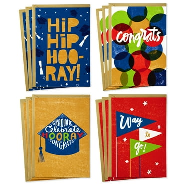 Hallmark Graduation and Congratulations Greeting Card Assortment (Boxed Set of 12 Cards with Envelopes)