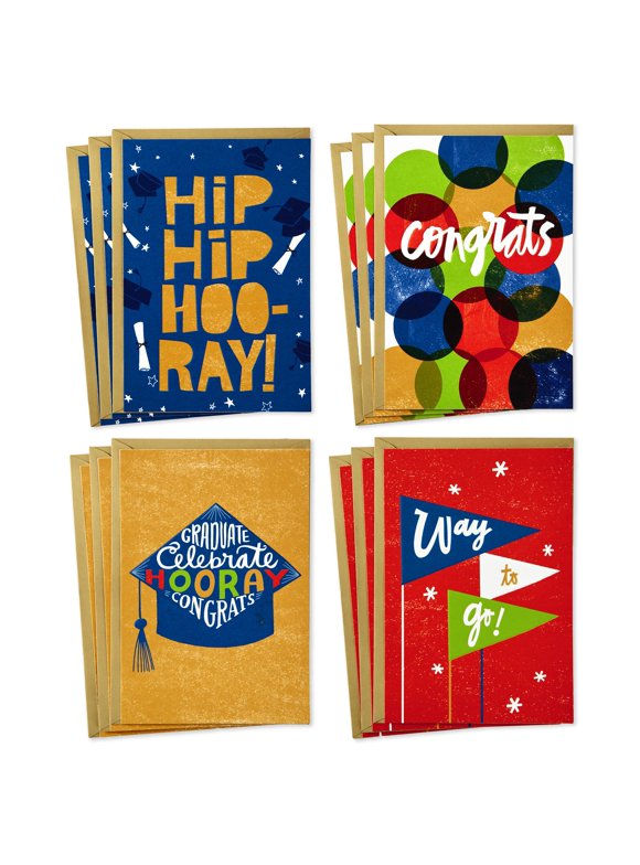 Hallmark Graduation and Congratulations Greeting Card Assortment (Boxed Set of 12 Cards with Envelopes)