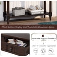thumbnail image 4 of Console Table Traditional Sofa Table with 2 Drawers and Bottom Storage Shelf, 4 of 7