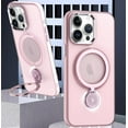 thumbnail image 2 of Phone Case for Apple iPhone 15 Pro Compatible with MagSafe, Military Grade Drop Tested with 360 Ring Metal Kickstand Clear Cover Case for iPhone 15 Pro XZ Pink, 2 of 18