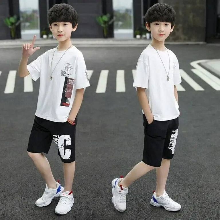 Boys Summer Fashion Cotton Short Suits 4 6 8 10 12 Years