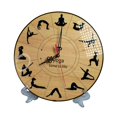 thumbnail image 1 of veasfak 11.8inch Round Clock with Pose Pattern Multipurpose Tabletop Decoration Without Numbers, 1 of 9