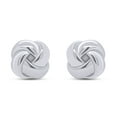 thumbnail image 1 of 14K White Gold Plated 925 Sterling Silver Post Love Knot Stud Earrings | Earrings for Her women Birthday Valentine's day, 1 of 7