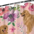 thumbnail image 3 of Golden Retriever with Flowers Shower Curtain 36"x72" ,Bathroom Decorative Shower Curtains Set with 12 Hooks,Modern Waterproof Washable Shower Curtain, 3 of 6